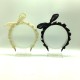 New Fashion Pearl Lace Rabbit Ears Headband