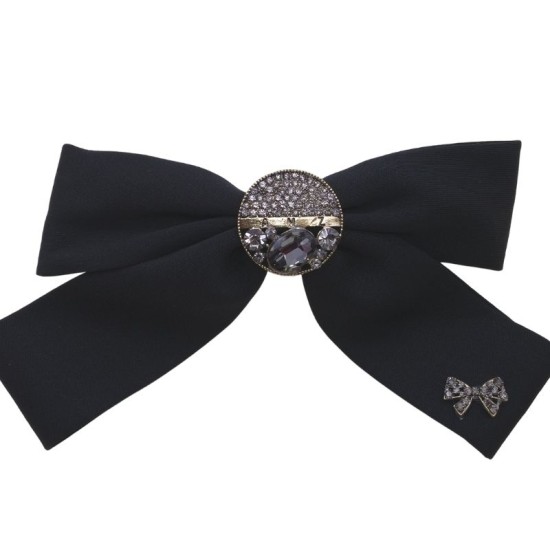 Big Bow Set Inlaid Zircon Hairpin