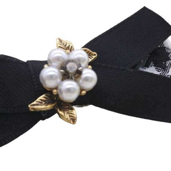 Pearl Floral Bow Single Clip Hairpin