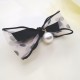 Polka Dot Bow Pendant Pearl Single Clip Hairpin