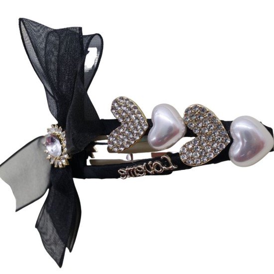 Bow Knot Love Pearl Single Clip Hairpin