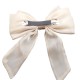 French ladies small pearl big bow Hair clip