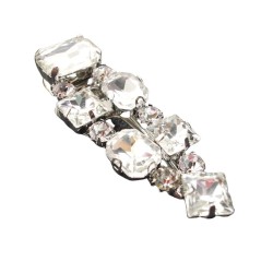 Silver Rhinestone Duckbill Hair Clip