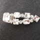 Silver Rhinestone Duckbill Hair Clip