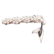 Metal Chain Pearl Fishtail Hair Clip