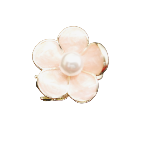 Pearl  flower small Hair clip