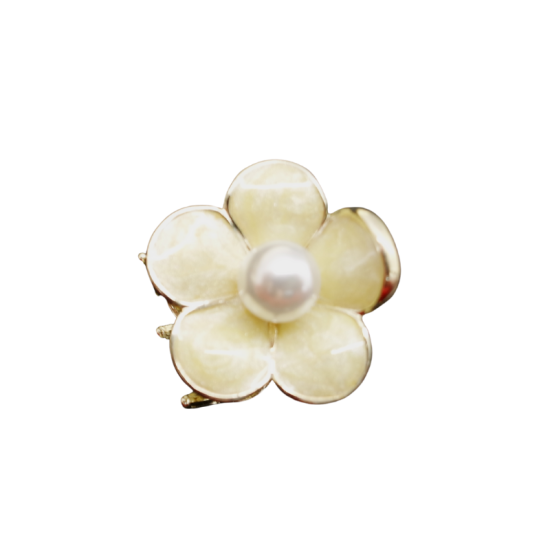 Pearl  flower small Hair clip