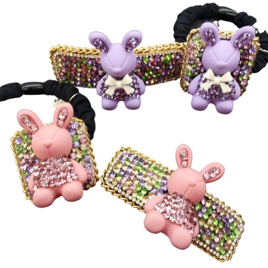 new style bling-bling rabbit hairpin set