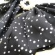 big polka dot black bow hairpin