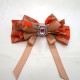 french retro floral streamer bow hairpin