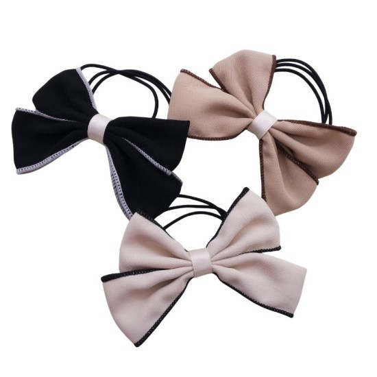 Solid color bow hair rope