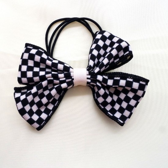 plaid bow hair rope