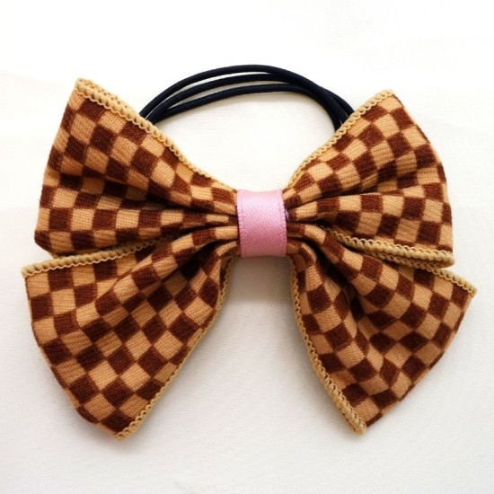 plaid bow hair rope