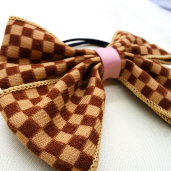 plaid bow hair rope